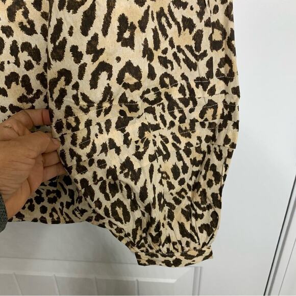 J crew leopard puff sleeves‎ shirt size small - Picture 5 of 7